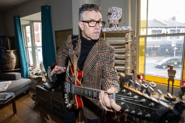 As well as being an antiques trader and artist, Ian Parmiter is the guitarist in Emptifish, where he is known as Lord Sonic.
Photos by Alex Shute