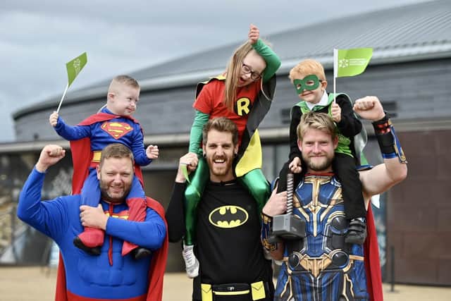 Runners taking part in the Great South Run representing Portsmouth Down Syndrome Association.
