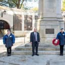 Remembrance service at Portsmouth Centotaph. Pictured (left to right) Tracy Ahearn, Steve Pitt, Jackie Hunt and Betty Burns