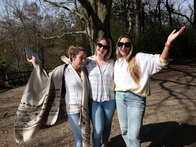 Pictured is (L-R) Lauren Dee, Rebecca Louise and Grace Louise.
Picture: Sam Stephenson.