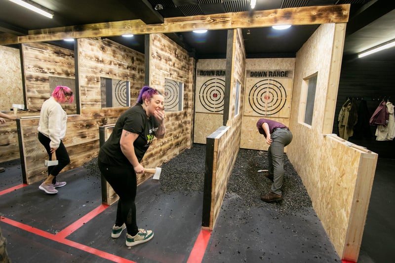 Pictured: Axe throwing action.
Picture: Habibur Rahman
