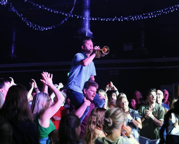 The finale of The Dawn Chorus's one-night-only reformation, 20th anniversary show. Picture: Sarah Standing (190725-472)