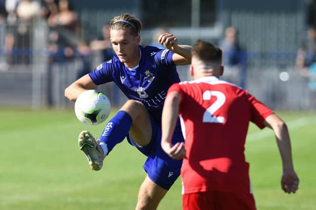 Baffins Milton Rovers debutant Tom Vincent
Picture: Neil Marshall