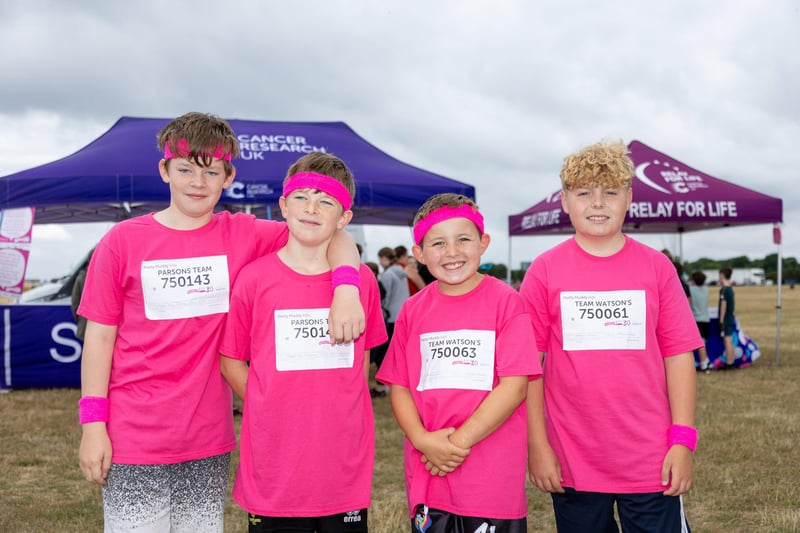 Race for Life Pretty Muddy took place on Saturday morning on Southsea Common as children and adults took on the obstacle course race.

Pictured - Hayden, 12, Leo, 10, Tommy, 10 and Joe, 12 from Gosport.

Photos by Alex Shute