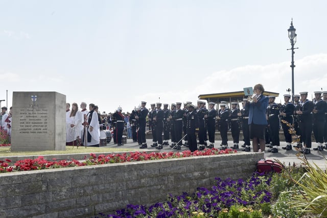 The annual D-Day memorial service took place at the D Day Stone near Canoe Lake, Southsea, on Thursday, June 6, 2024, to commemorate 80 years. Picture: Sarah Standing (060624-4007)