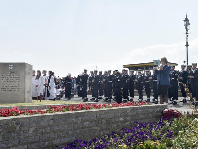 The annual D-Day memorial service took place at the D Day Stone near Canoe Lake, Southsea, on Thursday, June 6, 2024, to commemorate 80 years. Picture: Sarah Standing (060624-4007)