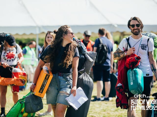 Arriving at the Isle of Wight Festival, 2022