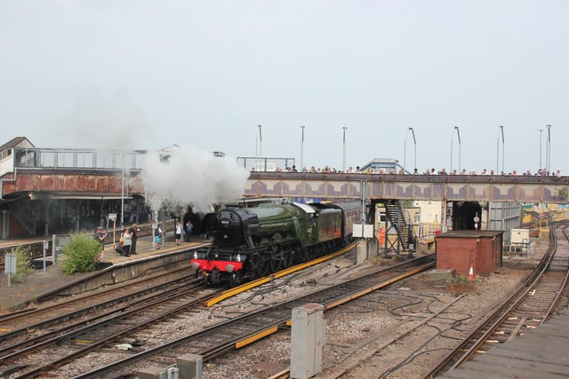 The Flying Scotsman coming into Fratton Station