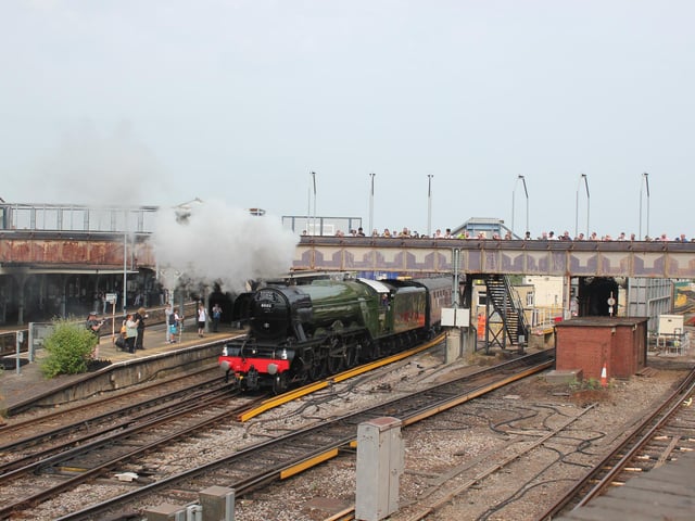 The Flying Scotsman coming into Fratton Station