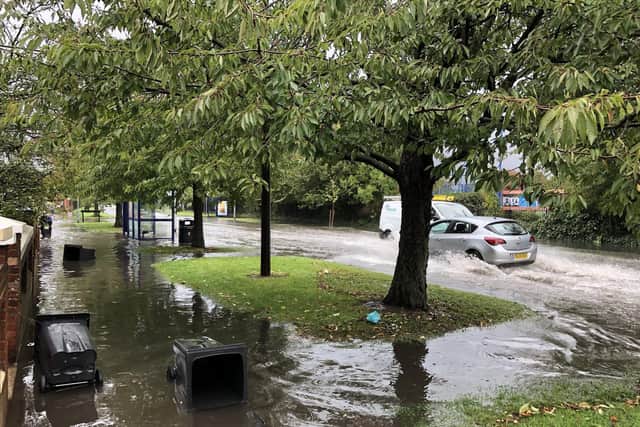 Flooding in Copnor Road, Portsmouth, near the Roko gym on October 2, 2020. Picture: @adamje