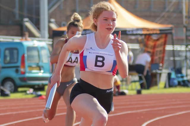 Sophie Brame won the 100m in Winchester. Picture: Paul Smith