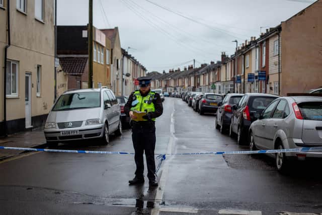Portsmouth police tape off Margate Road in Somers Town, Portsmouth