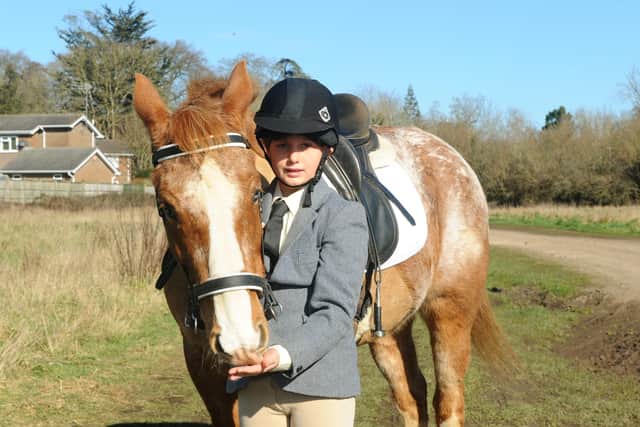 Freddie with Drift. Picture: Sarah Standing (090321-4608)
