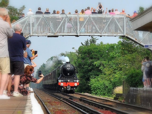 Passing through Portchester Station