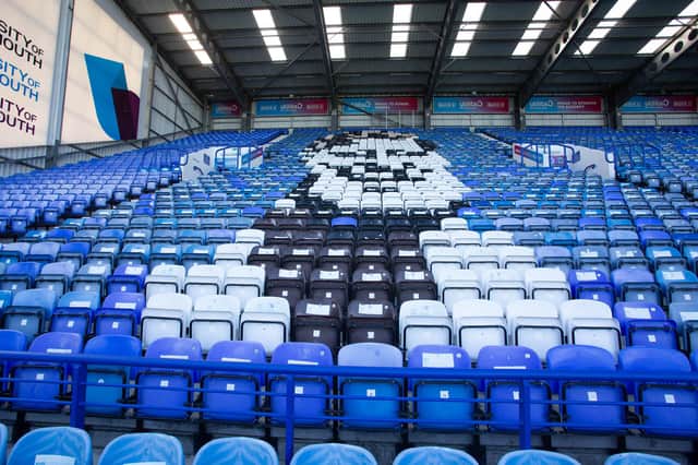 Pompey are planning to replace all seats in the Fratton End. Picture: Habibur Rahman
