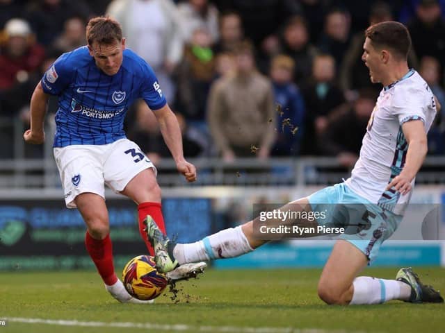 Matt Ritchie denied by the legs of Burnley's Maxime Esteve