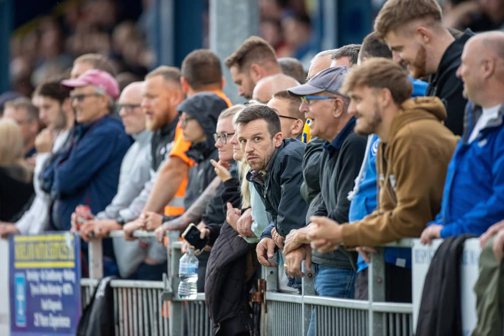 The fans were out in force for Pompey's visit to Privett Park