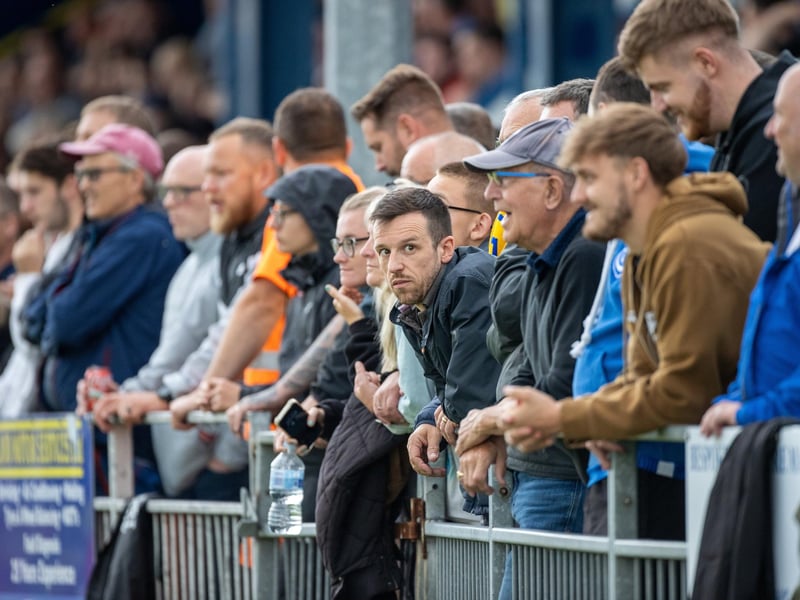The fans were out in force for Pompey's visit to Privett Park