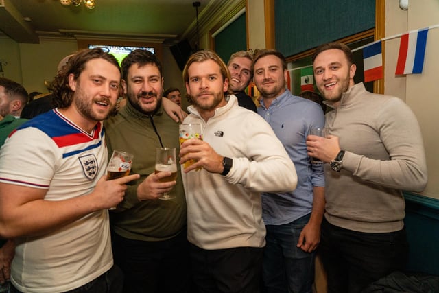 England fans at the Leopold Tavern in Southsea during the first half of England vs France. Picture: Matthew Clark