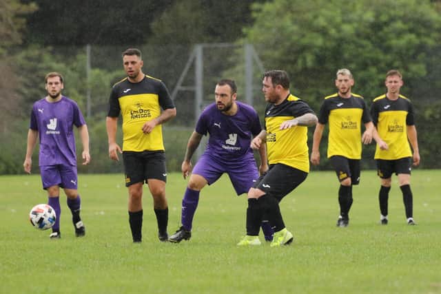 Shelford (yellow/black) v Old Boys Athletic. Picture by Kevin Shipp