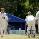 Former Hampshire all-rounder Kevan James playing in a charity game at Hambledon. Picture: Allan Hutchings