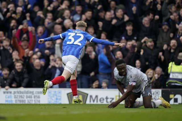 Paddy Lane celebrates his first-half opener against Reading. Picture: Jason Brown/ProSportsImages