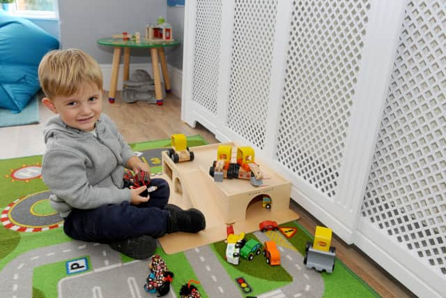 Top Tots Nursery opened their third nursery in Goldsmith Avenue, Portsmouth, in September 2020. Pictured is: Radley Isaacs, two. Picture: Sarah Standing (240920-4476)