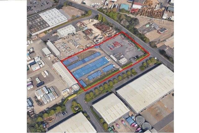 The site at Voyager Park industrial estate in Portsmouth earmarked for redevelopment
