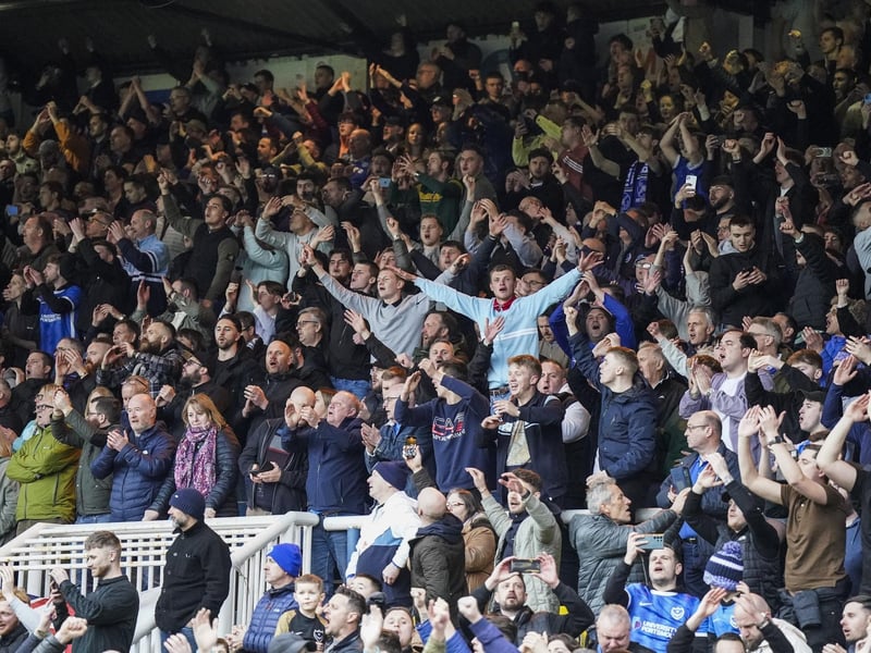 4,019 Pompey fans enjoyed the Blues' 1-0 win at Peterborough
