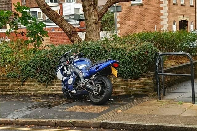 A motorcycle crash in Eldon Road, Portsmouth, on December 3, 2021.
Picture: @_pocket_rockets
