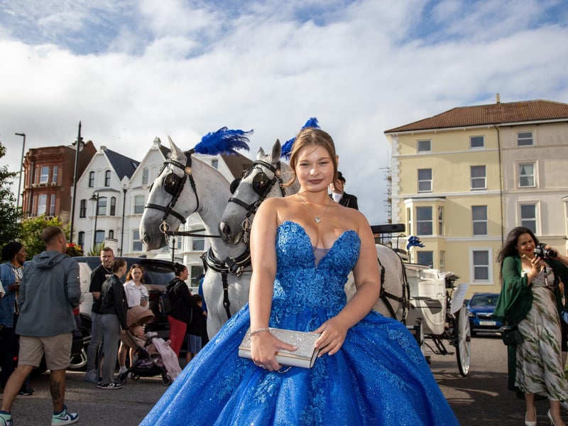 Portsmouth Academy held their prom at the Queens Hotel in Southsea on Wednesday evening.Pictured - Students arriving at their Prom at the Queens Hotel in Southsea