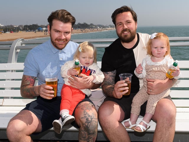 Michael Kelly and Taylor Haddigon with their daughters (160421-69)