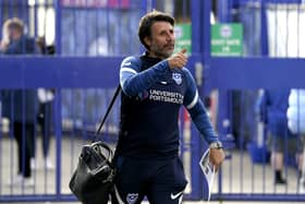 Danny Cowley arrives for tonight's fixture against promotion-hunting Wigan. Picture: Andrew Matthews/PA Wire