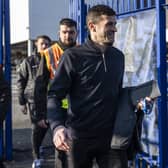 New Pompey head coach John Mousinho arrives at Fratton Park for his first game in charge