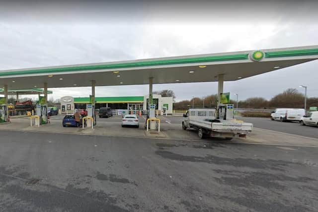 The crash happened at the BP petrol station on the A27 in Emsworth. Picture: Google Street View.