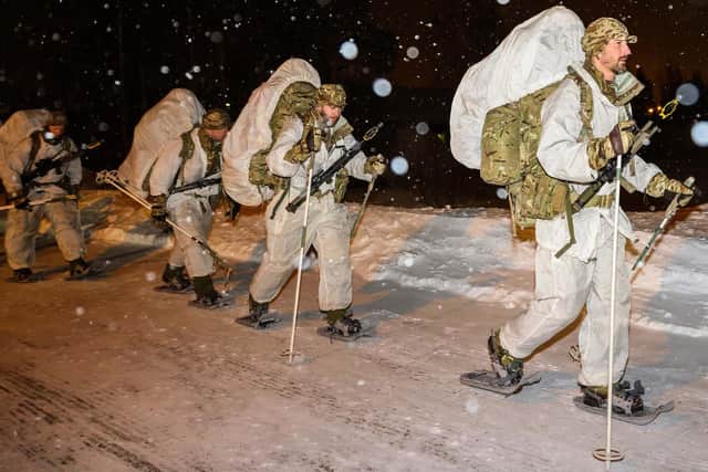 Royal Navy get used to Arctic conditions in northern Norway.