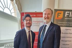 Pictured at last year’s Portsmouth & South Coast Business Week launch at The Queen’s Hotel, Southsea, are David Bharier, left, Head of Research at British Chambers of Commerce, and Ross McNally, Chief Executive and Executive Chair of PSCBW organisers Hampshire Chamber of Commerce.
