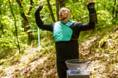 Roy celebrates a win during one of the tasks on Channel 4's new reality gameshow The Hunt: Prey vs Predator (Picture: Channel 4/Pete Dadds)