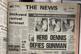 The headlines from The News on April 23, 1982