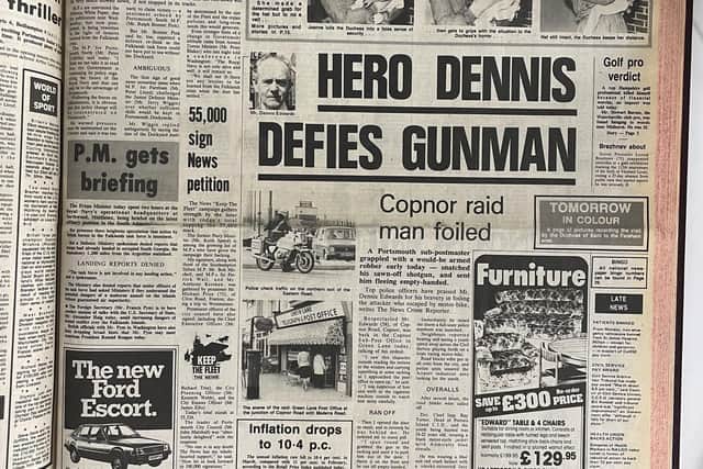 The headlines from The News on April 23, 1982
