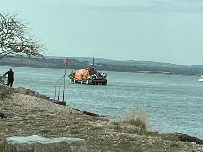 Migrants arriving in Portsmouth on Sunday evening
