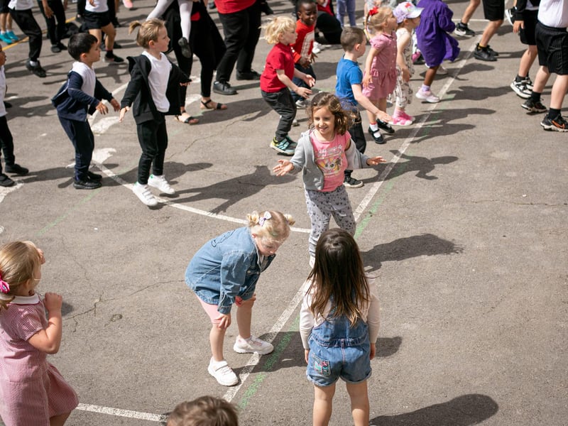 School workout with Joe Wicks at St Paul's Catholic Primary School, Paulsgrove, Portsmouth. Picture: Habibur Rahman