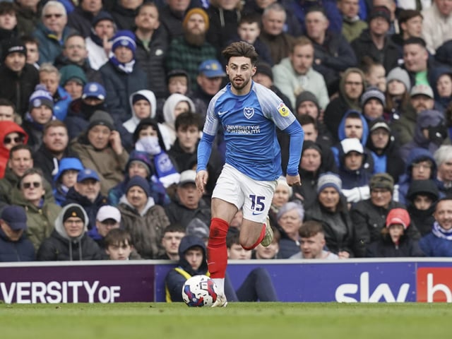 Owen Dale bombs down the wing for the Blues with a host of fans urging him on from the North Stand