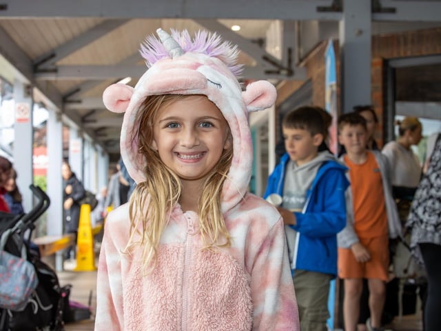 Visitors were treated to a Birds of prey display at Port Solent on Thursday, along with arts and craft for children.Pictured - Aluna Herbert, 6 Photos by Alex Shute