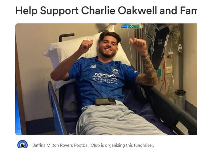 The online fundraiser for Baffins club captain Charlie Oakwell