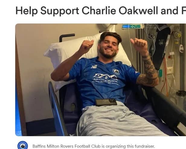 The online fundraiser for Baffins club captain Charlie Oakwell