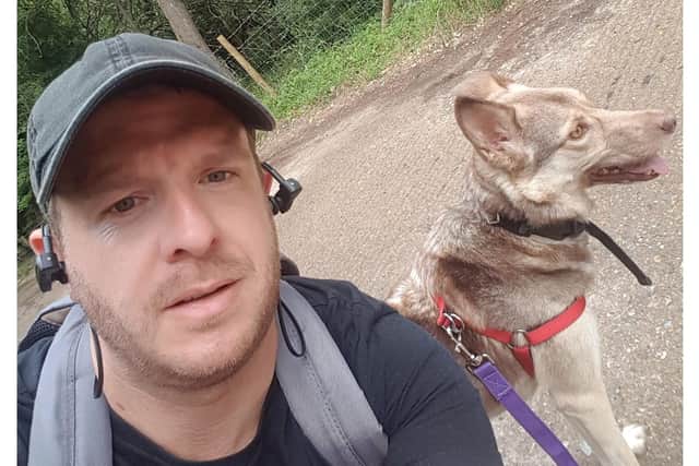 Chris Boothby and his Romanian rescue dog Sam are taking on a 1,200 mile east to west trek to raise awareness of mental health issues