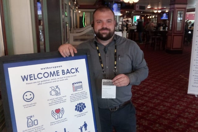 Andrew Cassidy, 31, manager at the William Jameson Wetherspoon said: It’s been great so far, everyone has been cooperating.