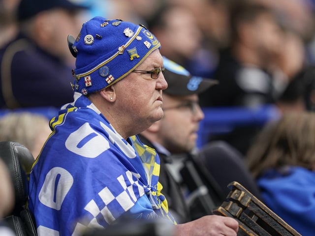 This fans was clearly hoping the Blues would spark into life against the Black Cats.