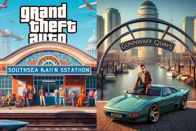 Here is what Portsmouth would look like if it was part of Grand Theft Auto.